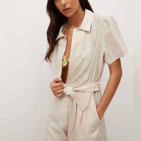 Mango Lyocell Jumpsuit New - Picture 6 of 8